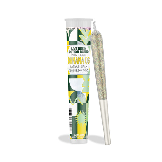 1 Gram Live Resin Potion Blend Joint (75mg D8, D10, & THC-O) | ELYXR.