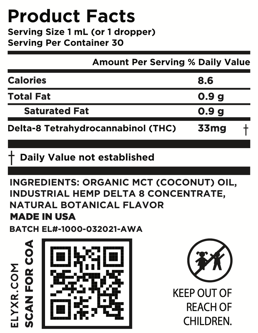 Delta 8 Tincture | ELYXR.